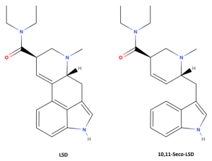Molecular structure of LSD