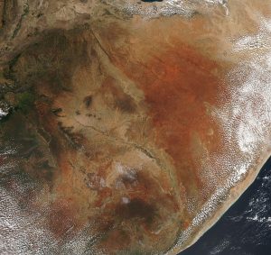 Dried, cracked earth illustrating drought